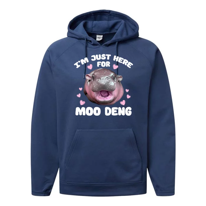 IM Just Here For The Moo Deng Performance Fleece Hoodie