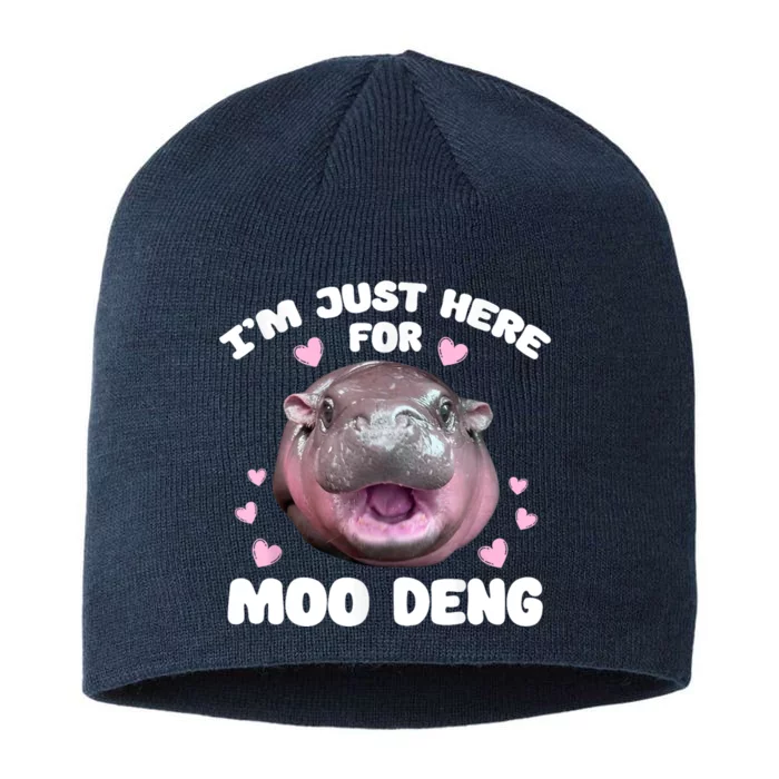 IM Just Here For The Moo Deng 8 1/2in Sustainable Knit Beanie