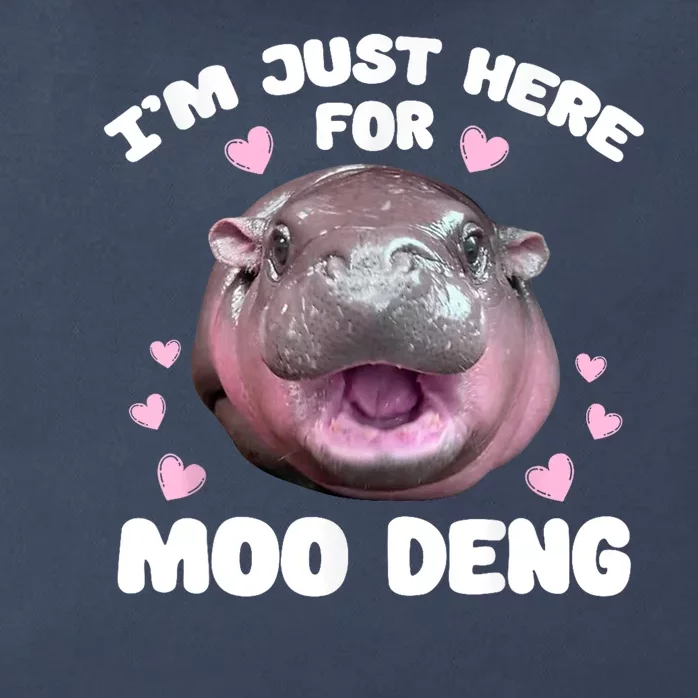 IM Just Here For The Moo Deng Zip Tote Bag