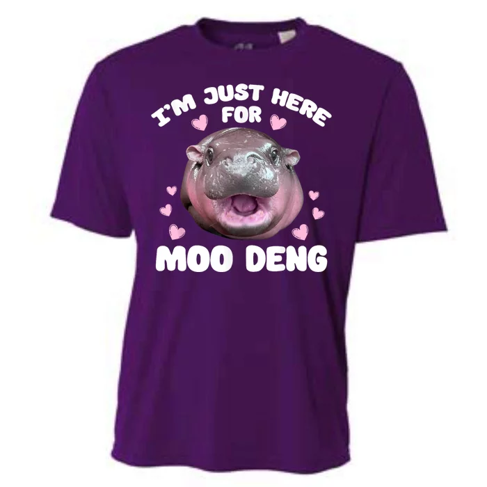 IM Just Here For The Moo Deng Cooling Performance Crew T-Shirt