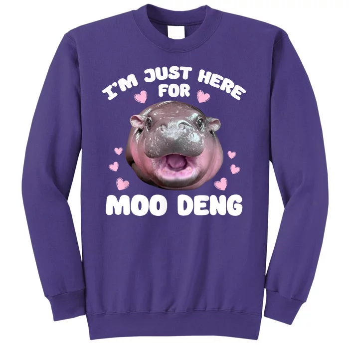 IM Just Here For The Moo Deng Sweatshirt