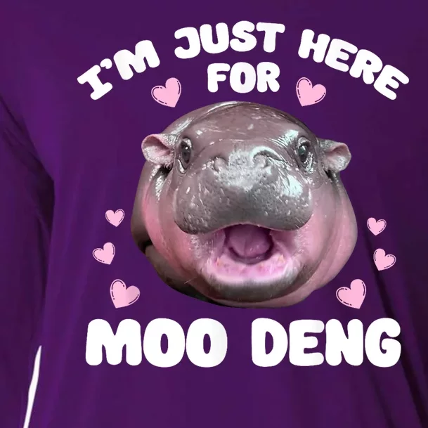 IM Just Here For The Moo Deng Cooling Performance Long Sleeve Crew