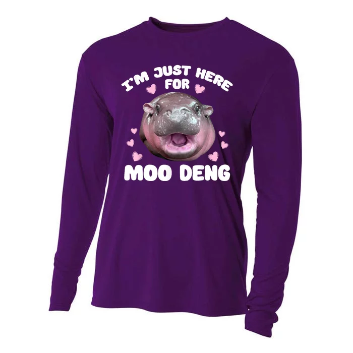 IM Just Here For The Moo Deng Cooling Performance Long Sleeve Crew