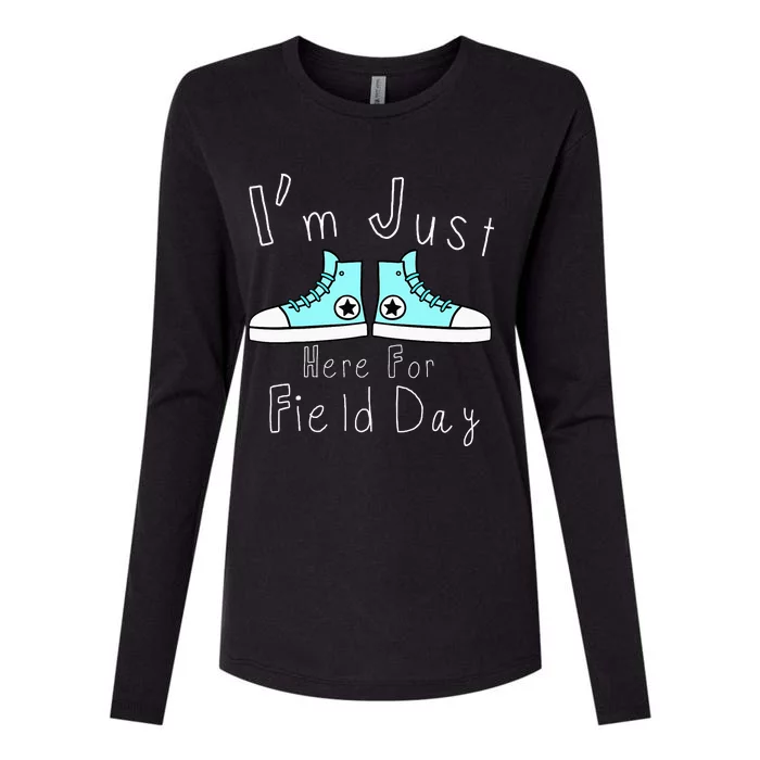 Im Just Here For Field Day School Field Day School Spirit Womens Cotton Relaxed Long Sleeve T-Shirt