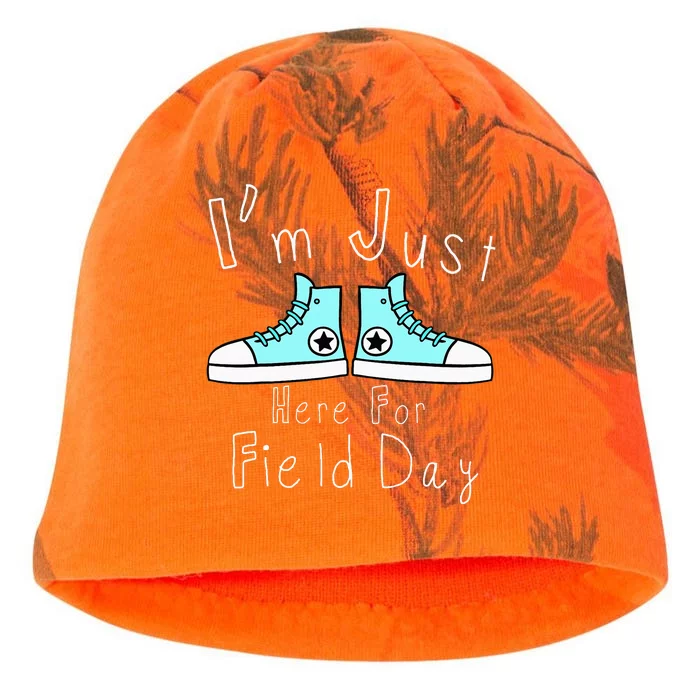 Im Just Here For Field Day School Field Day School Spirit Kati - Camo Knit Beanie