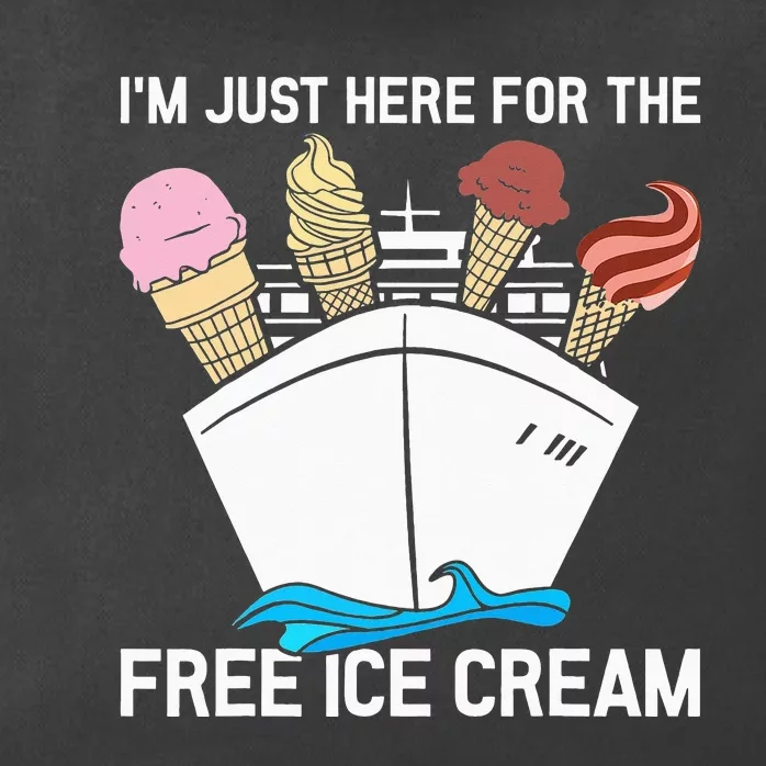 I'm Just Here For The Free Ice Cream Funny Cruise Zip Tote Bag