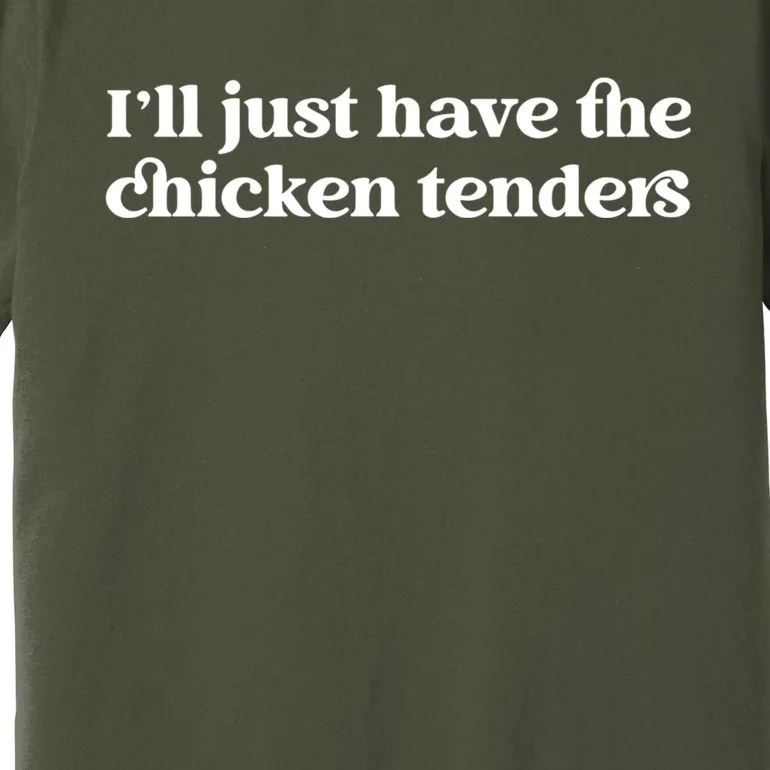 ILl Just Have The Chicken Tenders Christmas Chicken Nugget Premium T-Shirt