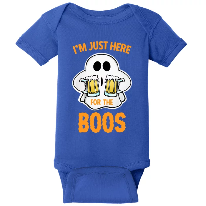 I’M Just Here For The Boos Funny Halloween Ghost Gift Baby Bodysuit