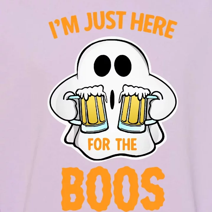 I’M Just Here For The Boos Funny Halloween Ghost Gift Garment-Dyed Sweatshirt