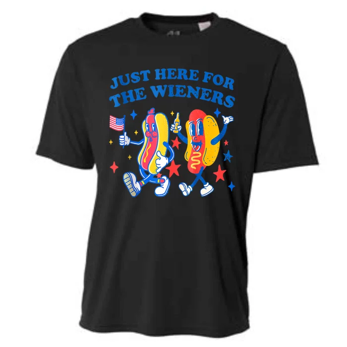 Im Just Here For The Wieners 4th Of July Shirts Cooling Performance Crew T-Shirt