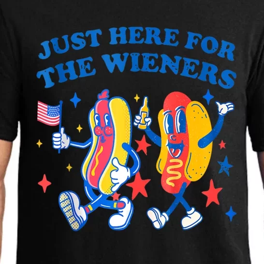 Im Just Here For The Wieners 4th Of July Shirts Pajama Set