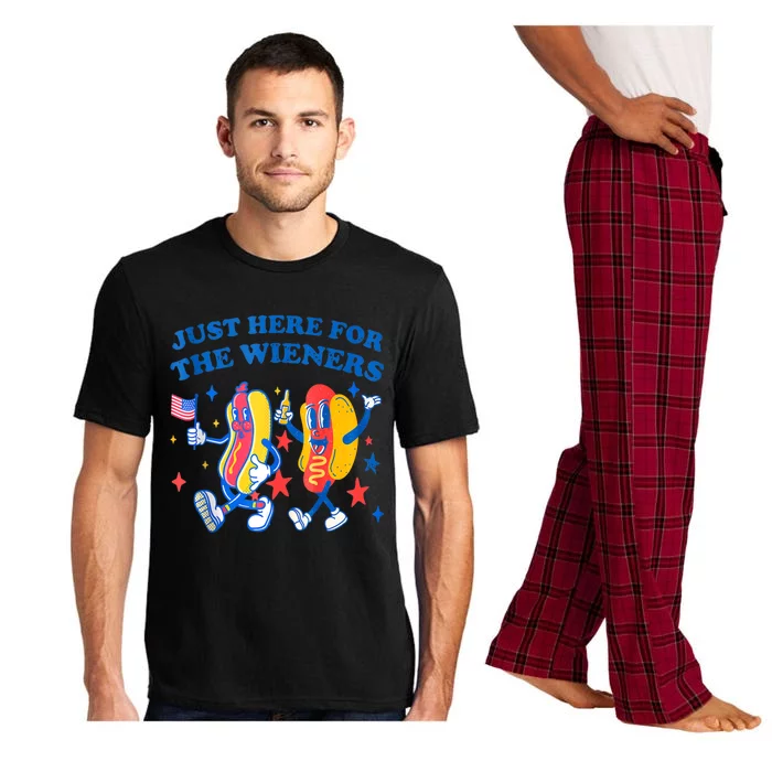 Im Just Here For The Wieners 4th Of July Shirts Pajama Set