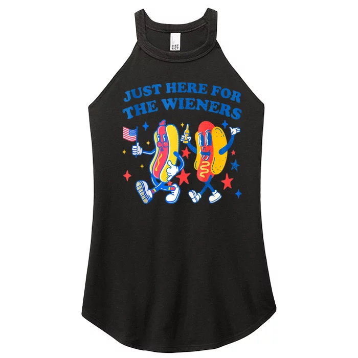 Im Just Here For The Wieners 4th Of July Shirts Women’s Perfect Tri Rocker Tank