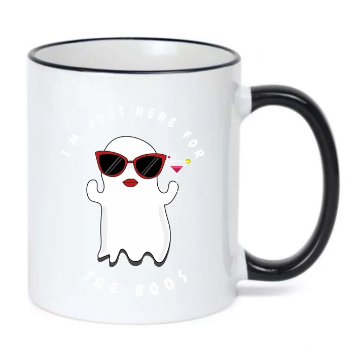 IM Just Here For The Boos Women Funny Halloween Ghost Black Color Changing Mug