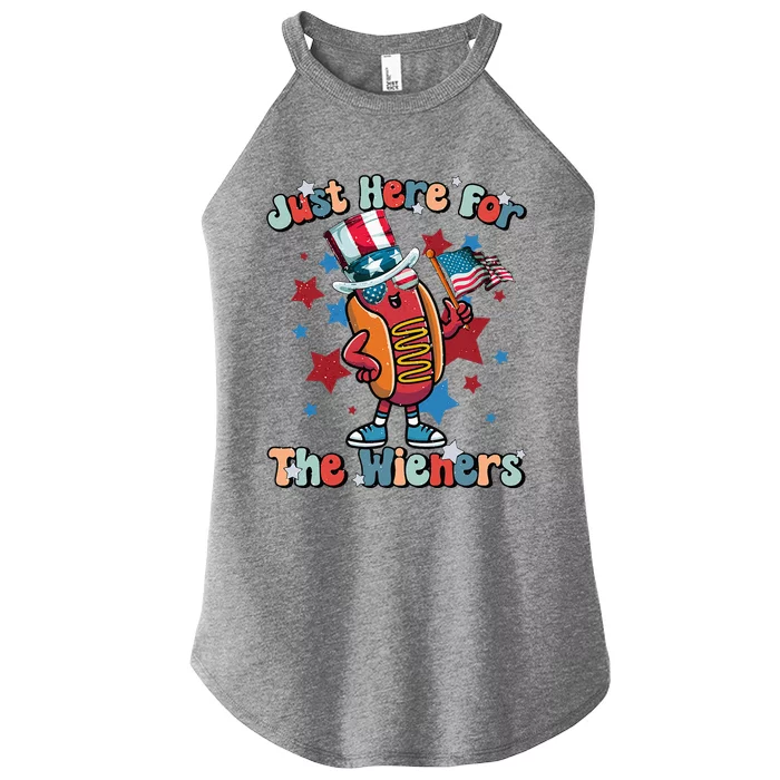 Im Just Here For The Wieners Hot Dog 4Th Of July Women’s Perfect Tri Rocker Tank