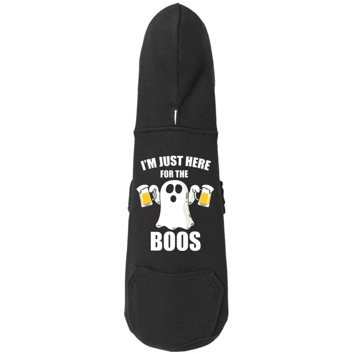 IM Just Here For The Boos Funny Halloween Cute Ghost Gift Doggie 3-End Fleece Hoodie