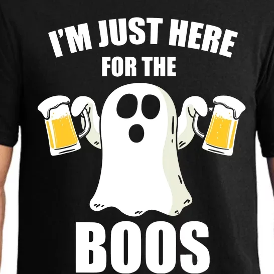 IM Just Here For The Boos Funny Halloween Cute Ghost Gift Pajama Set