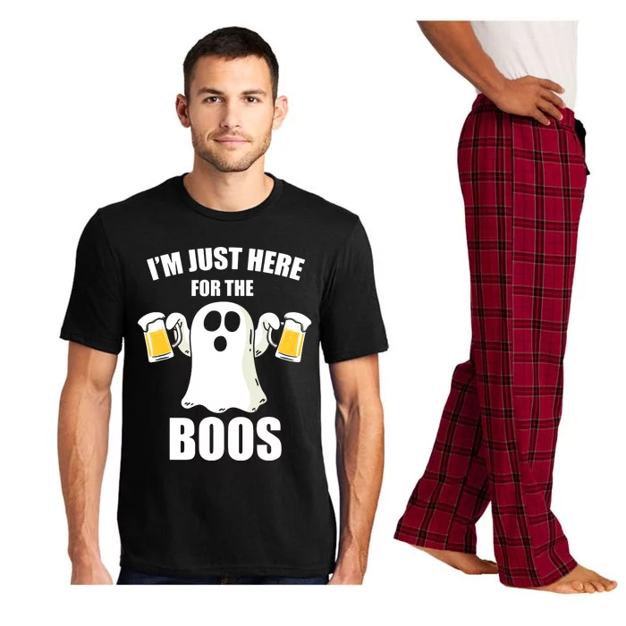 IM Just Here For The Boos Funny Halloween Cute Ghost Gift Pajama Set