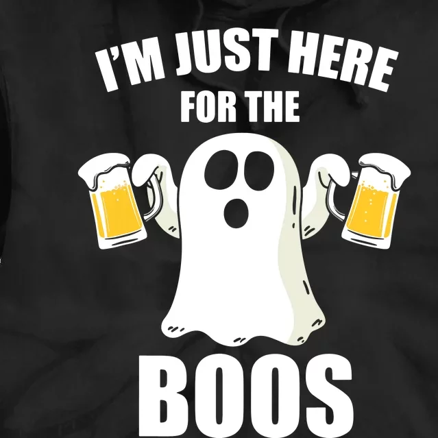 IM Just Here For The Boos Funny Halloween Cute Ghost Gift Tie Dye Hoodie