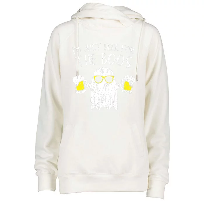 Im Just Here For The Boos Womens Funnel Neck Pullover Hood