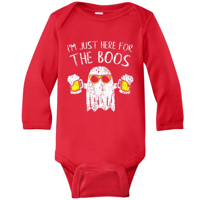 Im Just Here For The Boos Baby Long Sleeve Bodysuit