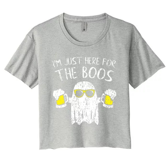 Im Just Here For The Boos Women's Crop Top Tee