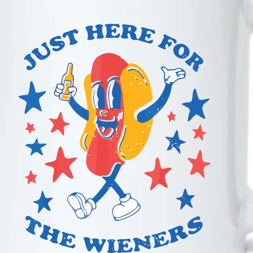 Im Just Here For The Wieners 4th Of July Shirts Black Color Changing Mug