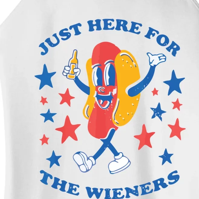 Im Just Here For The Wieners 4th Of July Shirts Women’s Perfect Tri Rocker Tank