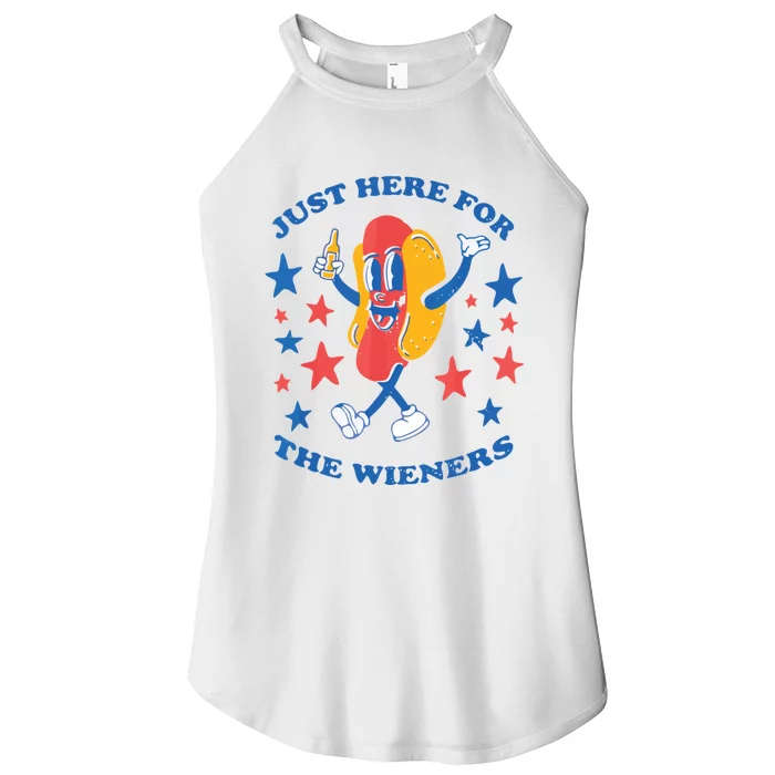 Im Just Here For The Wieners 4th Of July Shirts Women’s Perfect Tri Rocker Tank