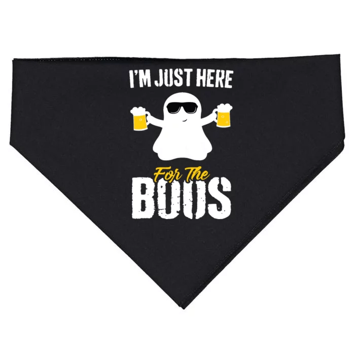 IM Just Here For The Boos Beer Funny Halloween USA-Made Doggie Bandana