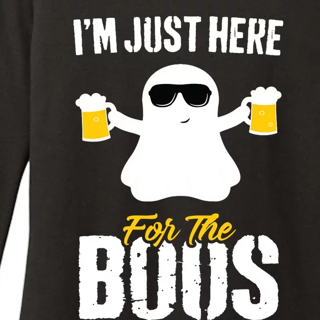 IM Just Here For The Boos Beer Funny Halloween Womens CVC Long Sleeve Shirt