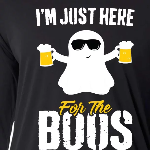 IM Just Here For The Boos Beer Funny Halloween Cooling Performance Long Sleeve Crew