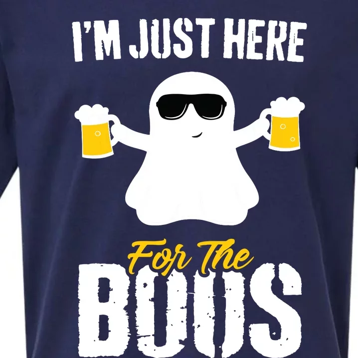 IM Just Here For The Boos Beer Funny Halloween Sueded Cloud Jersey T-Shirt