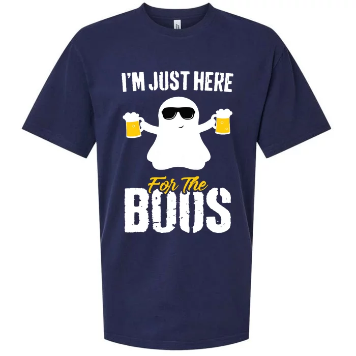 IM Just Here For The Boos Beer Funny Halloween Sueded Cloud Jersey T-Shirt