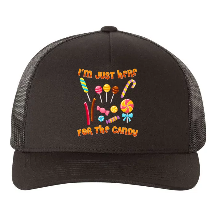 IM Just Here For The Candy Funny Halloween Costume Yupoong Adult 5-Panel Trucker Hat