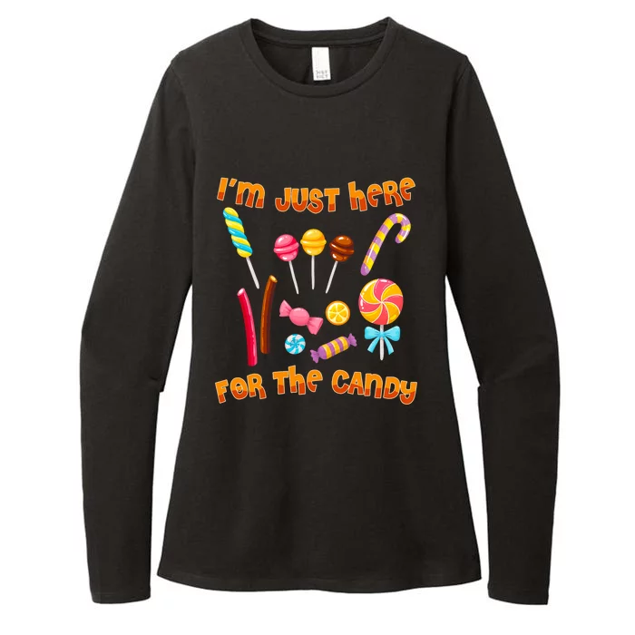 IM Just Here For The Candy Funny Halloween Costume Womens CVC Long Sleeve Shirt