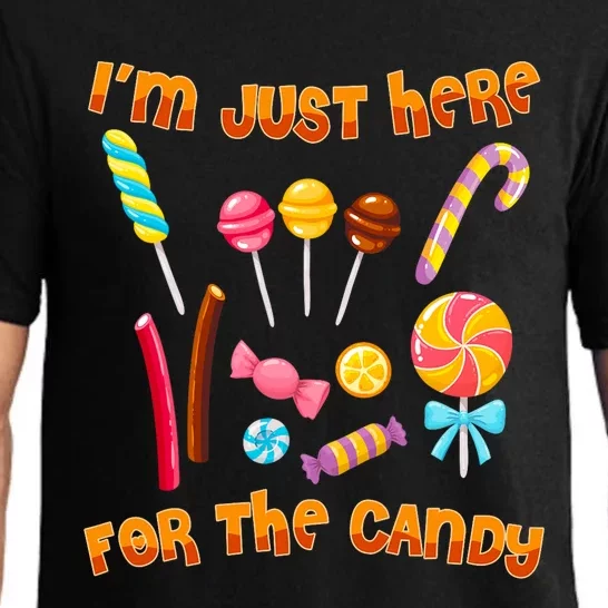 IM Just Here For The Candy Funny Halloween Costume Pajama Set