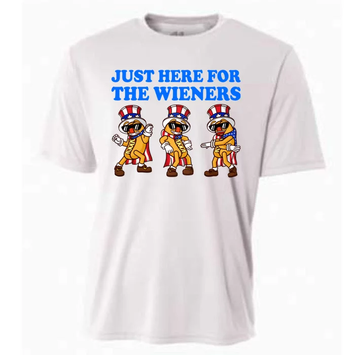 Im Just Here For The Wieners 4th Of July Shirts Cooling Performance Crew T-Shirt