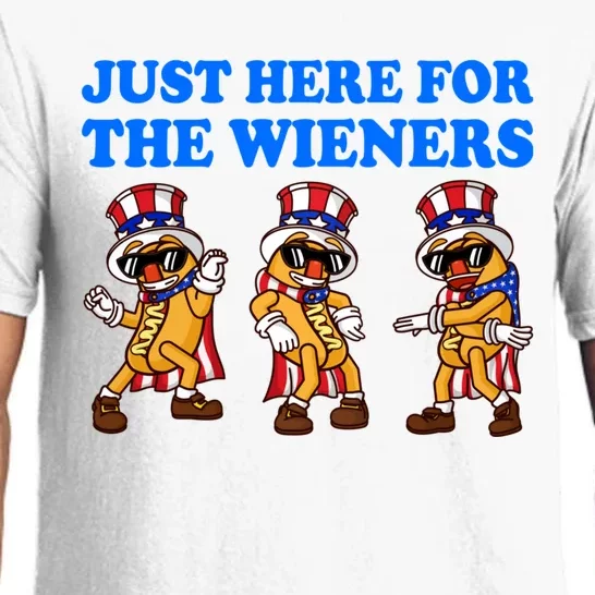 Im Just Here For The Wieners 4th Of July Shirts Pajama Set