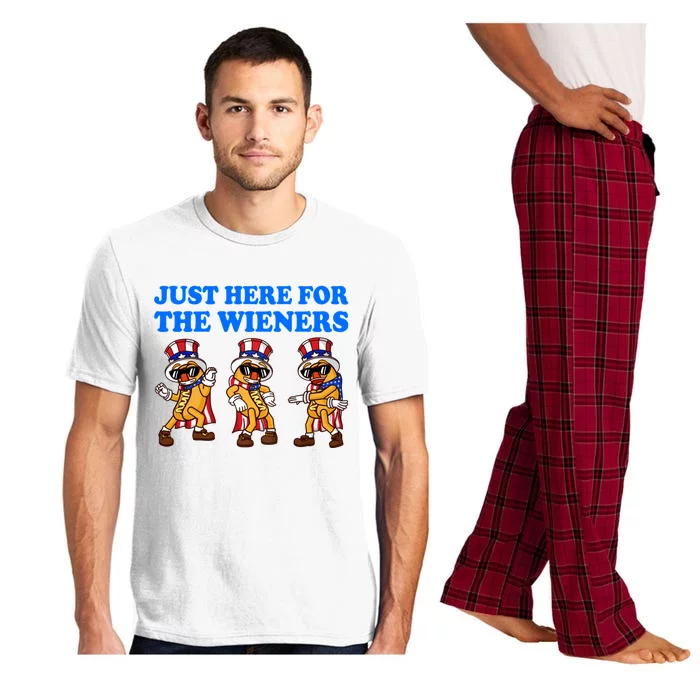 Im Just Here For The Wieners 4th Of July Shirts Pajama Set