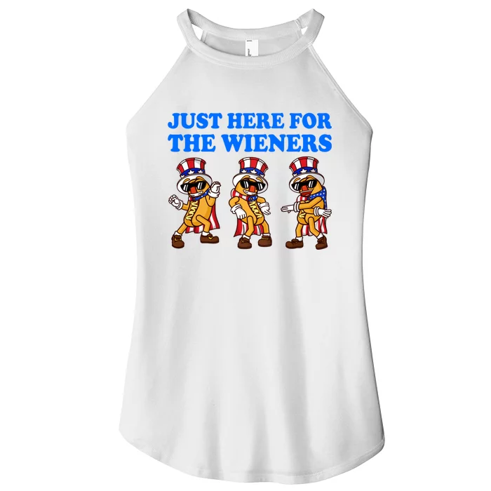 Im Just Here For The Wieners 4th Of July Shirts Women’s Perfect Tri Rocker Tank