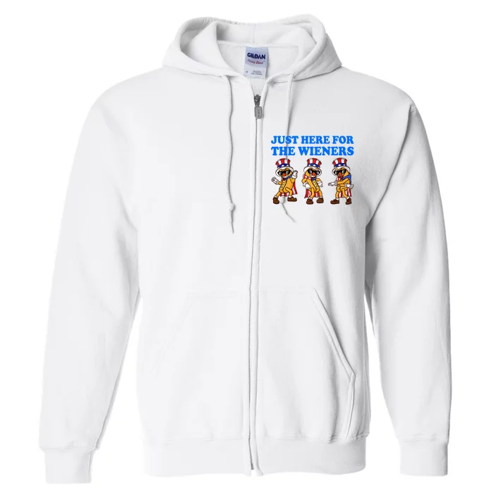 Im Just Here For The Wieners 4th Of July Shirts Full Zip Hoodie