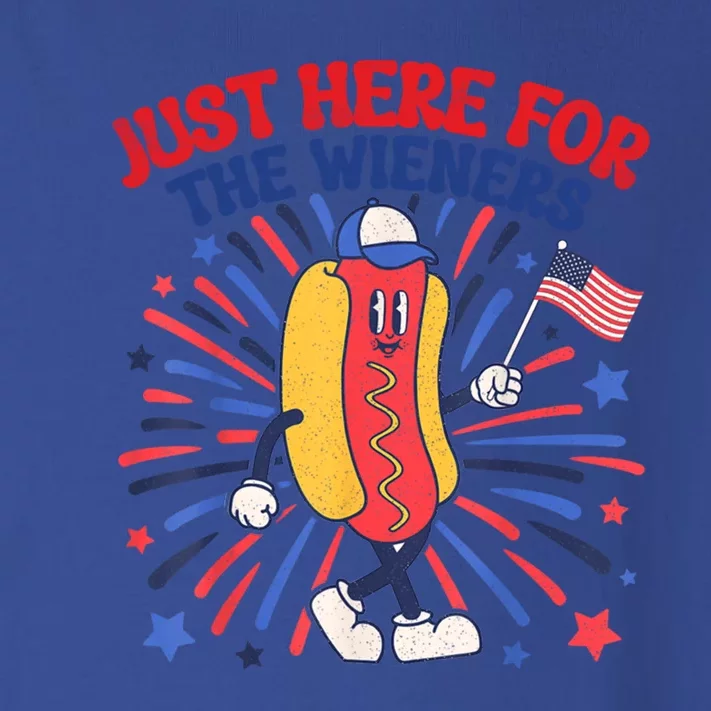 IM Just Here For The Wieners 4th Of July Funny Hot Dog Gift Toddler Long Sleeve Shirt