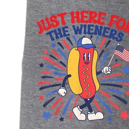 IM Just Here For The Wieners 4th Of July Funny Hot Dog Gift Doggie 3-End Fleece Hoodie