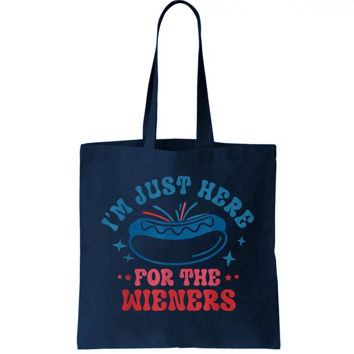 Im Just Here For The Wieners 4th Of July Tote Bag