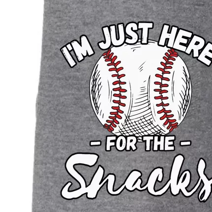 Im Just Here For The Snacks Funny Fantasy Baseball League Doggie 3-End Fleece Hoodie