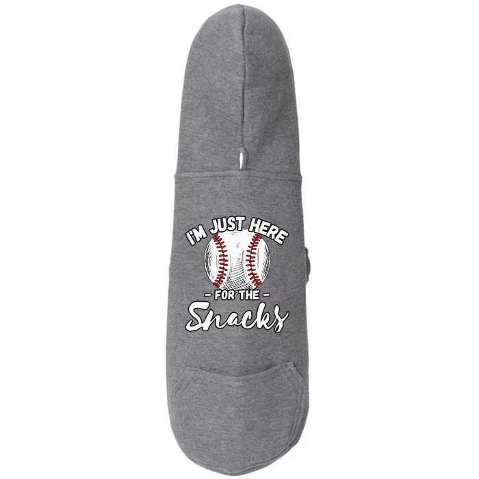 Im Just Here For The Snacks Funny Fantasy Baseball League Doggie 3-End Fleece Hoodie