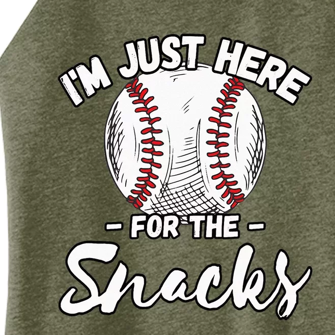 Im Just Here For The Snacks Funny Fantasy Baseball League Women’s Perfect Tri Rocker Tank