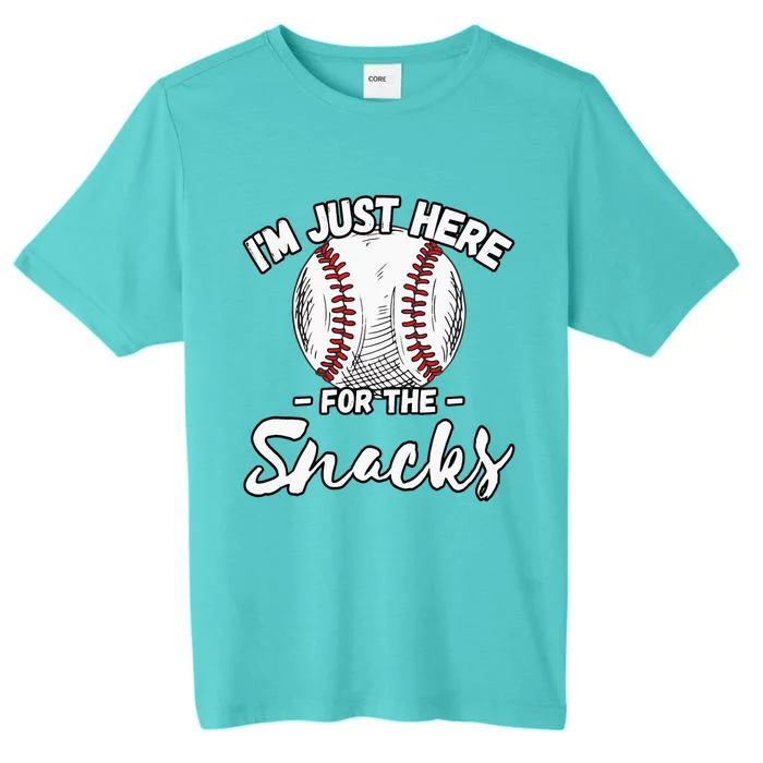 Im Just Here For The Snacks Funny Fantasy Baseball League ChromaSoft Performance T-Shirt