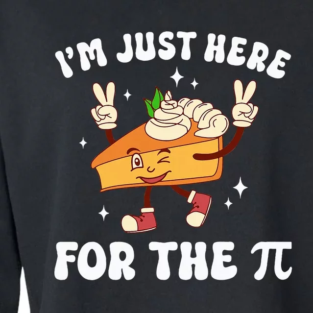 I'm Just Here For The Pi Funny Math Teacher Pi Day Pie Cropped Pullover Crew